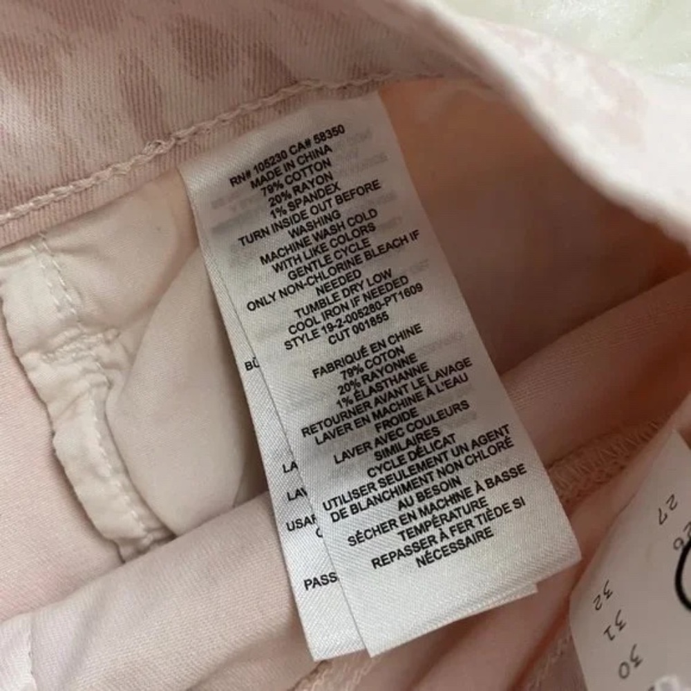 Current Elliott Pink High Waist Leopard Stiletto Jeans Size 25 NEW - Picture 10 of 10